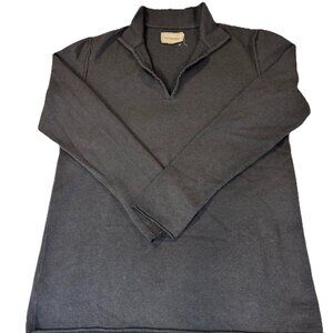 Lars Andersson Gray Charcoal Wool Unisex Designer Collar Sweater Size L Swedish